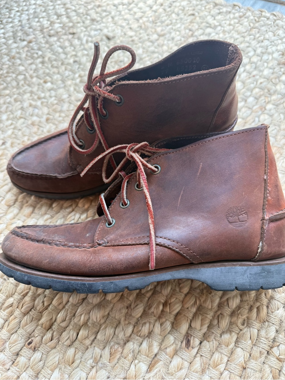 Vintage Timberland Brown Leather Moc Toe Chukka Boots